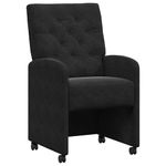 Casa si Gradina - Mobilier - Scaune si fotolii - Scaune - Scaune de dining cu roti 2 pcs Negru 58 x 67 x 97 cm Catifea - Infinity.ro