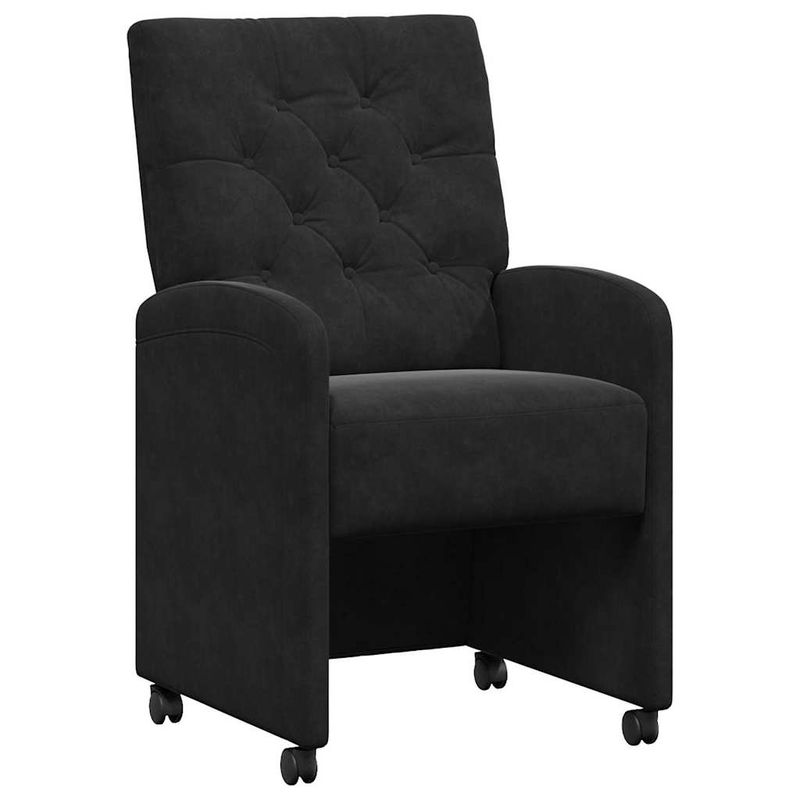 Casa si Gradina - Mobilier - Scaune si fotolii - Scaune - Scaune de dining cu roti 2 pcs Negru 58 x 67 x 97 cm Catifea - Infinity.ro