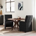 Casa si Gradina - Mobilier - Scaune si fotolii - Scaune - Scaune de dining cu roti 2 pcs Negru 58 x 67 x 97 cm Catifea - Infinity.ro