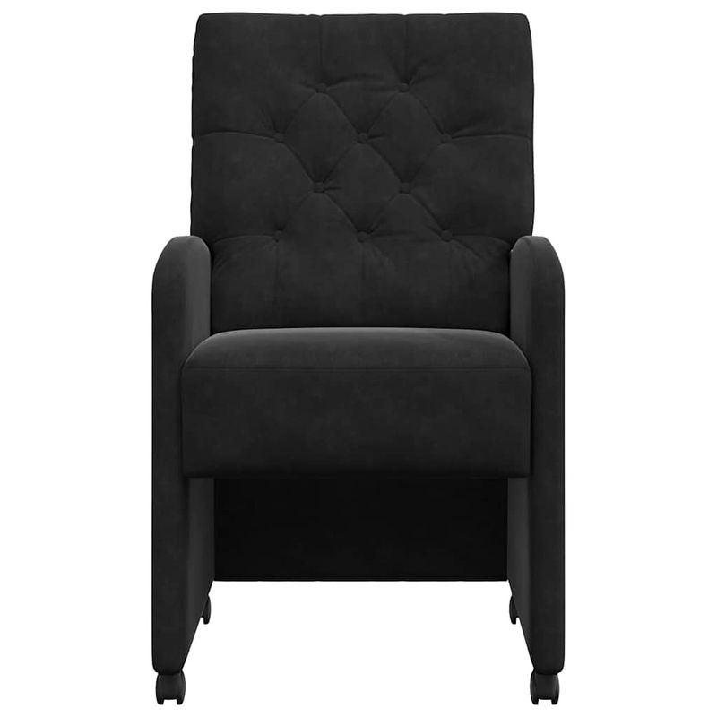 Casa si Gradina - Mobilier - Scaune si fotolii - Scaune - Scaune de dining cu roti 2 pcs Negru 58 x 67 x 97 cm Catifea - Infinity.ro