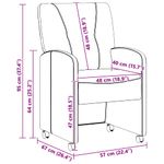 Casa si Gradina - Mobilier - Scaune si fotolii - Scaune - Scaune de dining cu roti 2 pcs Roz 57 x 67 x 95 cm tesatura - Infinity.ro