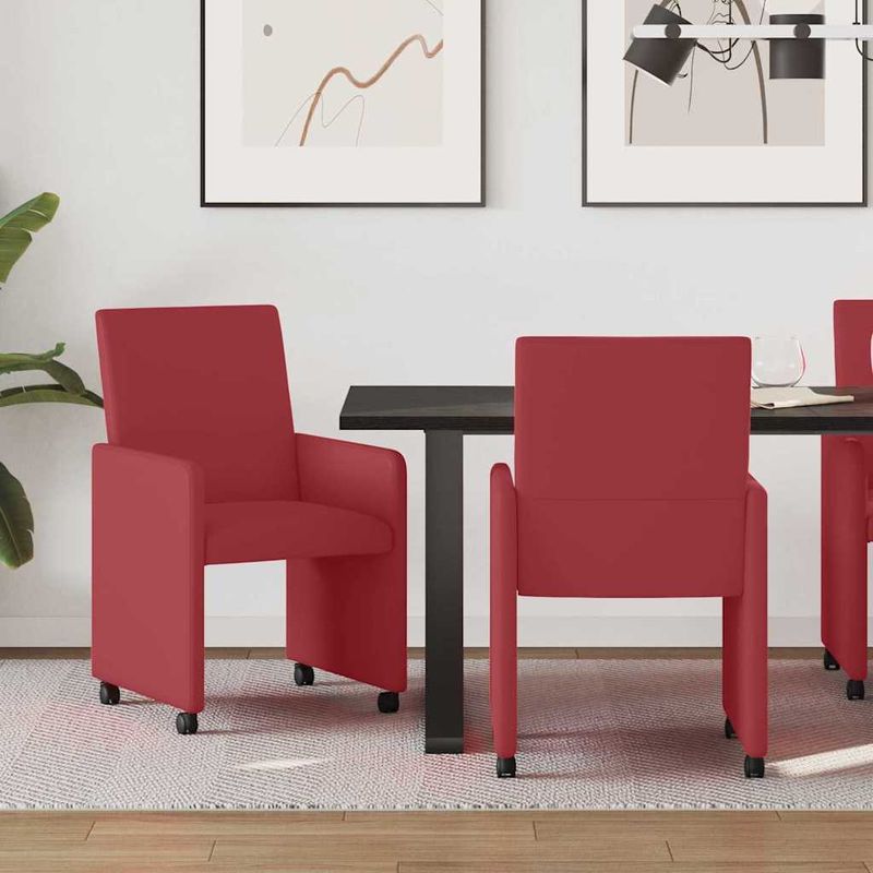 Casa si Gradina - Mobilier - Scaune si fotolii - Scaune - Scaune de dining 2 pcs bordo 57 x 66 x 94 cm Piele artificiala - Infinity.ro