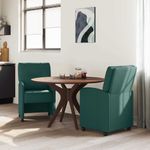 Casa si Gradina - Mobilier - Scaune si fotolii - Scaune - Scaune de dining 2 pcs Verde inchis 57 x 67 x 95 cm tesatura - Infinity.ro
