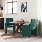 Casa si Gradina - Mobilier - Scaune si fotolii - Scaune - Scaune de dining 2 pcs Verde inchis 58 x 65 x 94 cm tesatura - Infinity.ro
