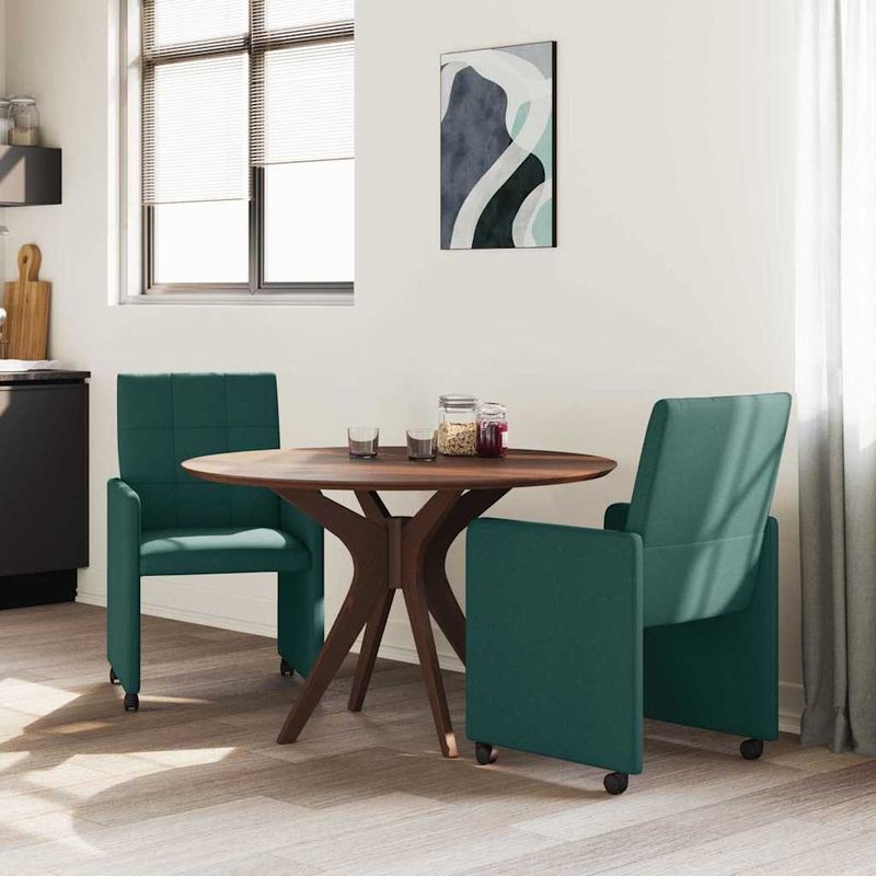 Casa si Gradina - Mobilier - Scaune si fotolii - Scaune - Scaune de dining 2 pcs Verde inchis 58 x 65 x 94 cm tesatura - Infinity.ro
