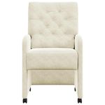 Casa si Gradina - Mobilier - Scaune si fotolii - Scaune - Scaune de dining cu roti 2 pcs Crem 58 x 67 x 97 cm Catifea - Infinity.ro