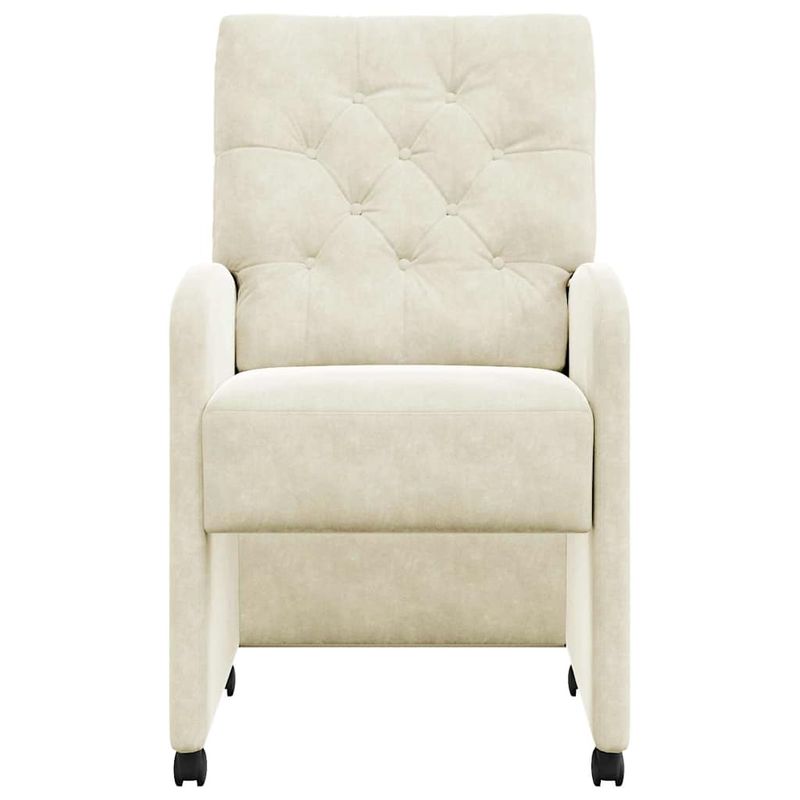 Casa si Gradina - Mobilier - Scaune si fotolii - Scaune - Scaune de dining cu roti 2 pcs Crem 58 x 67 x 97 cm Catifea - Infinity.ro