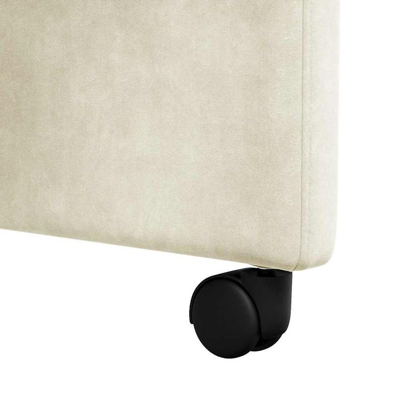 Casa si Gradina - Mobilier - Scaune si fotolii - Scaune - Scaune de dining cu roti 2 pcs Crem 58 x 67 x 97 cm Catifea - Infinity.ro