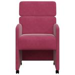 Casa si Gradina - Mobilier - Scaune si fotolii - Scaune - Scaune de dining cu roti 2 pcs bordo 58 x 65 x 98 cm Catifea - Infinity.ro