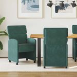 Casa si Gradina - Mobilier - Scaune si fotolii - Scaune - Scaune de dining 2 pcs Verde inchis 58 x 65 x 98 cm Catifea - Infinity.ro