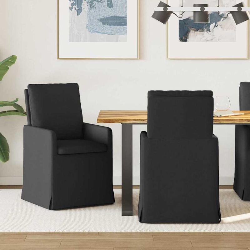 Casa si Gradina - Mobilier - Scaune si fotolii - Scaune - Scaune de dining 2 pcs Negru 57 x 67 x 98 cm tesatura - Infinity.ro
