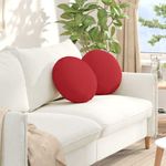 Casa si Gradina - Textile si covoare - Perne si pilote - Perne decorative - Perne de Sezut 2 pcs Rosu Ø40 x 13 cm tesatura - Infinity.ro