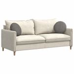 Casa si Gradina - Textile si covoare - Perne si pilote - Perne decorative - Perne de Sezut 2 pcs Gri deschis Ø 40 cm Tesatura din corduroy - Infinity.ro