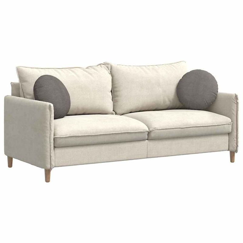 Casa si Gradina - Textile si covoare - Perne si pilote - Perne decorative - Perne de Sezut 2 pcs Gri deschis Ø 40 cm Tesatura din corduroy - Infinity.ro