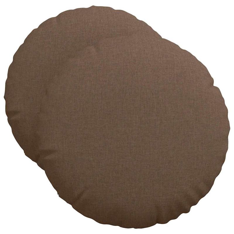 Casa si Gradina - Textile si covoare - Perne si pilote - Perne decorative - Perne de Sezut 2 pcs Maro Ø50 x 19 cm tesatura - Infinity.ro