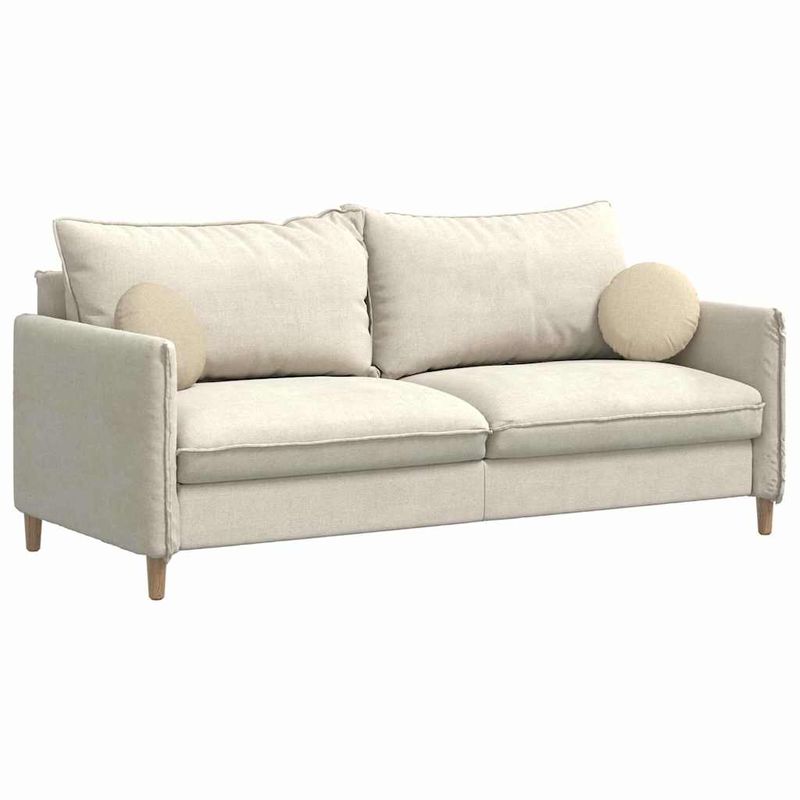 Casa si Gradina - Textile si covoare - Perne si pilote - Perne decorative - Perne de Sezut 2 pcs Crem Ø30 x 13 cm tesatura - Infinity.ro