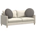 Casa si Gradina - Textile si covoare - Perne si pilote - Perne decorative - Perne de Sezut 2 pcs Gri deschis Ø 60 cm Tesatura din corduroy - Infinity.ro