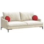 Casa si Gradina - Textile si covoare - Perne si pilote - Perne decorative - Perne de Sezut 2 pcs Rosu Ø30 x 13 cm tesatura - Infinity.ro