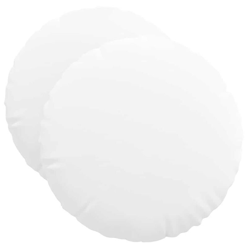 Casa si Gradina - Textile si covoare - Perne si pilote - Perne decorative - Perne de Sezut 2 pcs Alb Ø50 x 19 cm tesatura - Infinity.ro