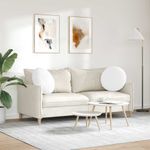 Casa si Gradina - Textile si covoare - Perne si pilote - Perne decorative - Perne de Sezut 2 pcs Alb Ø50 x 19 cm tesatura - Infinity.ro