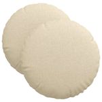 Casa si Gradina - Textile si covoare - Perne si pilote - Perne decorative - Perne de Sezut 2 pcs Crem Ø40 x 13 cm tesatura - Infinity.ro