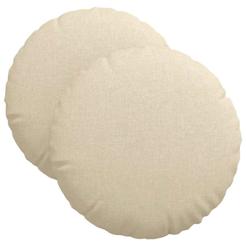 Casa si Gradina - Textile si covoare - Perne si pilote - Perne decorative - Perne de Sezut 2 pcs Crem Ø40 x 13 cm tesatura - Infinity.ro