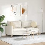 Casa si Gradina - Textile si covoare - Perne si pilote - Perne decorative - Perne de Sezut 2 pcs Crem Ø40 x 13 cm tesatura - Infinity.ro