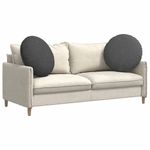 Casa si Gradina - Textile si covoare - Perne si pilote - Perne decorative - Perne de Sezut 2 pcs Gri inchis Ø 60 cm Tesatura din corduroy - Infinity.ro