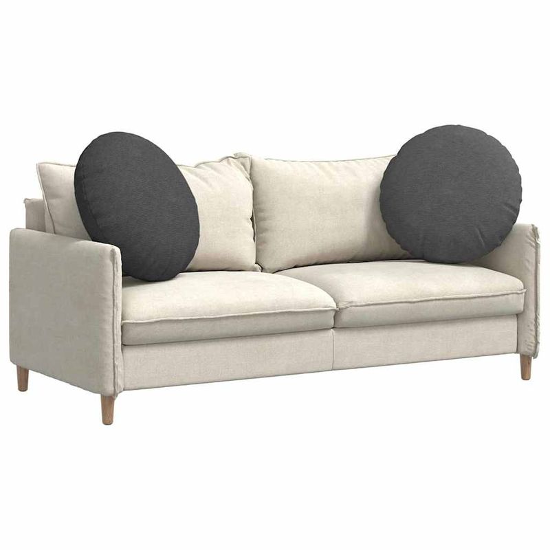 Casa si Gradina - Textile si covoare - Perne si pilote - Perne decorative - Perne de Sezut 2 pcs Gri inchis Ø 60 cm Tesatura din corduroy - Infinity.ro