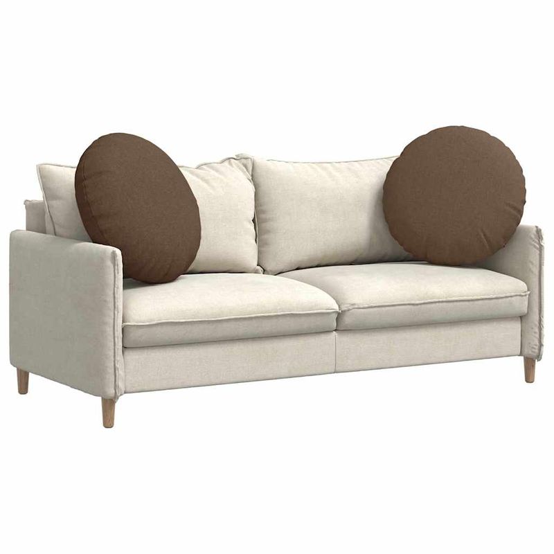 Casa si Gradina - Textile si covoare - Perne si pilote - Perne decorative - Perne de Sezut 2 pcs Maro Ø80 x 29 cm tesatura - Infinity.ro