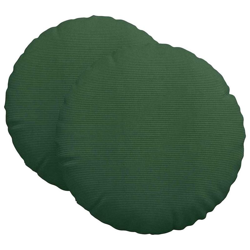 Casa si Gradina - Textile si covoare - Perne si pilote - Perne decorative - Perne de Sezut 2 pcs Verde inchis Ø 60 cm Tesatura din corduroy - Infinity.ro