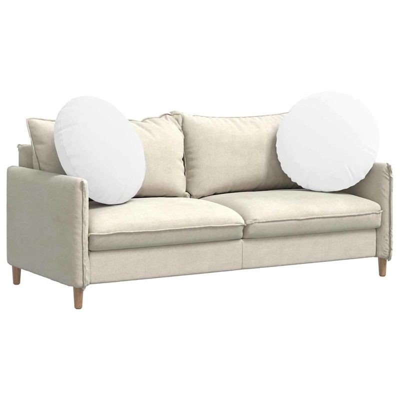 Casa si Gradina - Textile si covoare - Perne si pilote - Perne decorative - Perne de Sezut 2 pcs Alb Ø80 x 29 cm tesatura - Infinity.ro