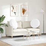 Casa si Gradina - Textile si covoare - Perne si pilote - Perne decorative - Perne de Sezut 2 pcs Alb Ø80 x 29 cm tesatura - Infinity.ro