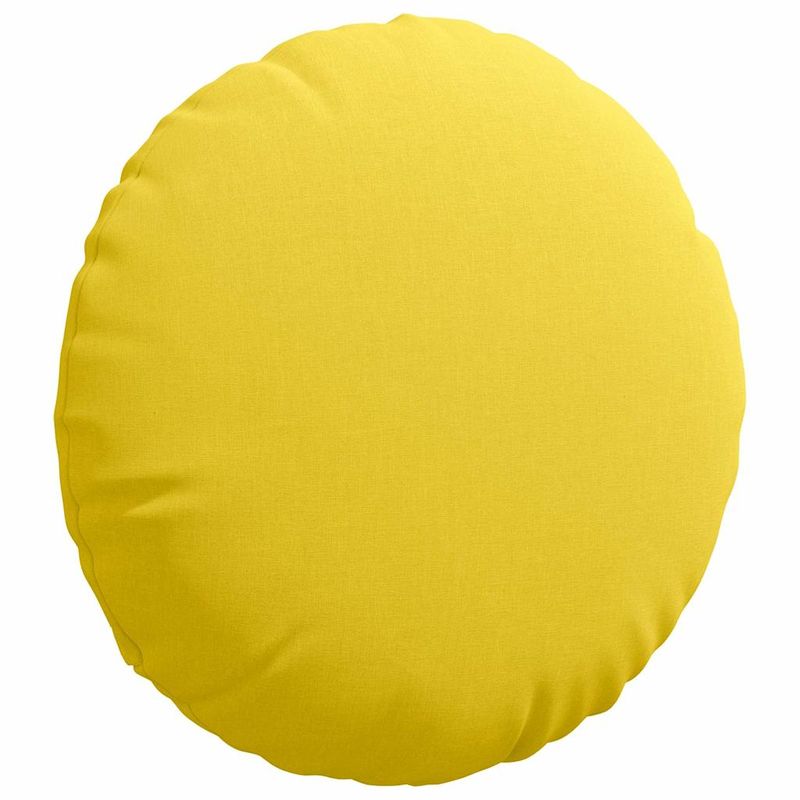 Casa si Gradina - Textile si covoare - Perne si pilote - Perne decorative - Perne de Sezut 2 pcs Galben Deschis Ø80 x 29 cm tesatura - Infinity.ro