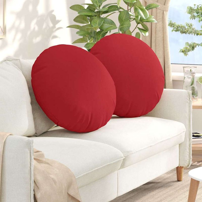 Casa si Gradina - Textile si covoare - Perne si pilote - Perne decorative - Perne de Sezut 2 pcs Rosu Ø80 x 29 cm tesatura - Infinity.ro