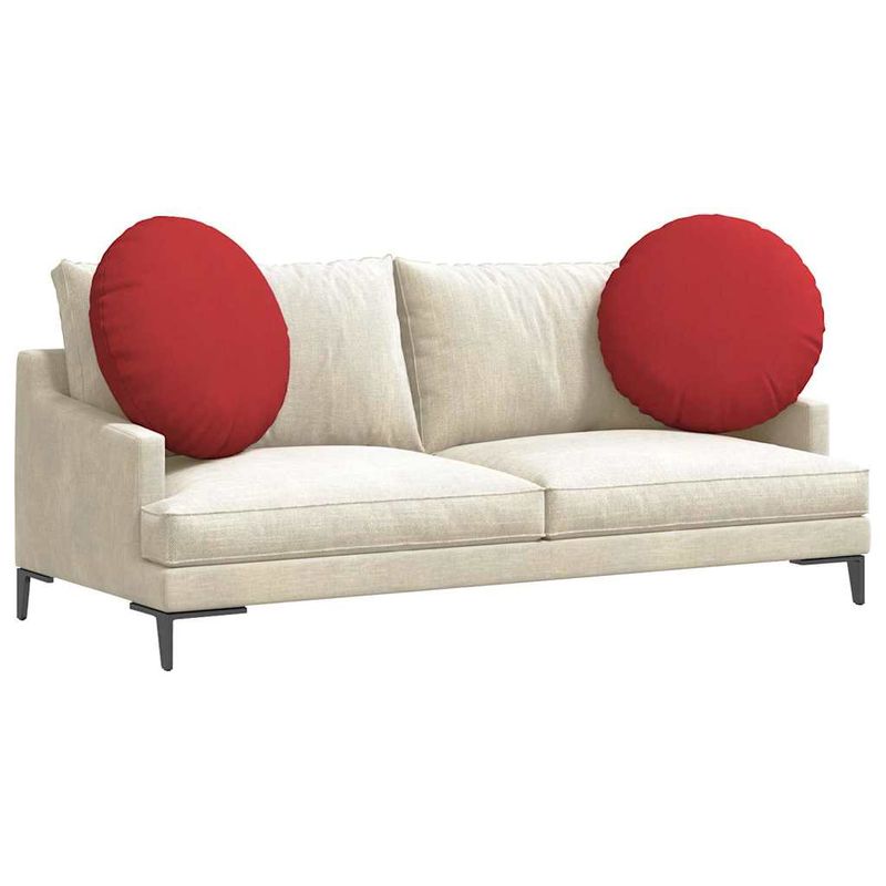 Casa si Gradina - Textile si covoare - Perne si pilote - Perne decorative - Perne de Sezut 2 pcs Rosu Ø80 x 29 cm tesatura - Infinity.ro