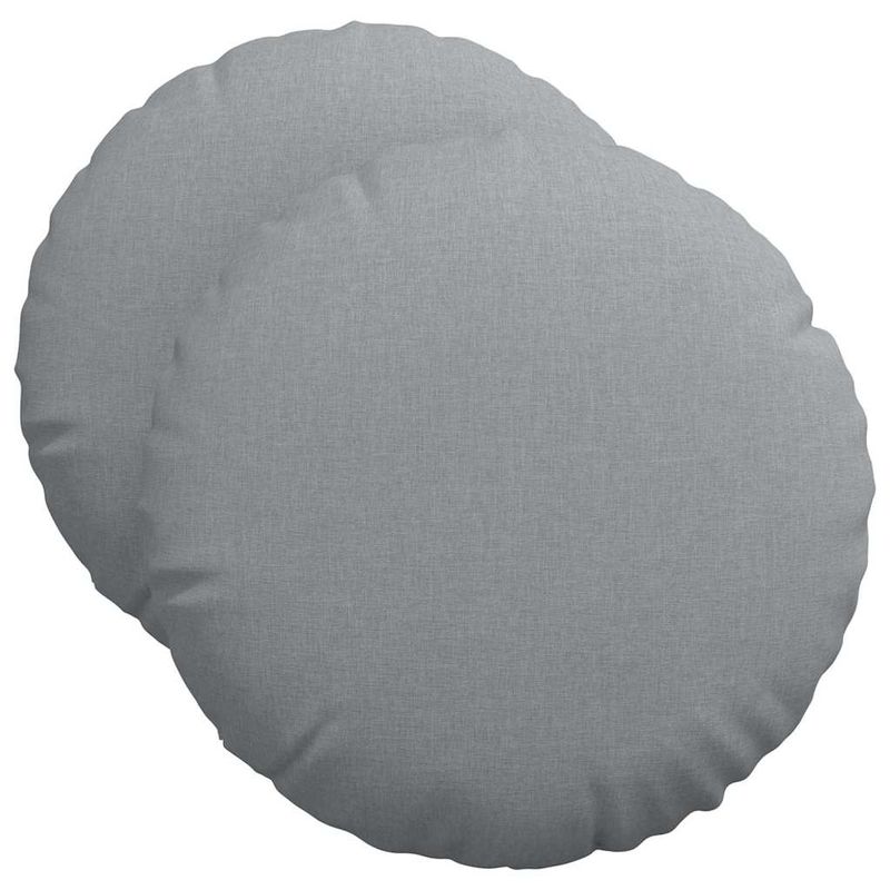 Casa si Gradina - Textile si covoare - Perne si pilote - Perne decorative - Perne de Sezut 2 pcs Gri deschis Ø50 x 19 cm tesatura - Infinity.ro