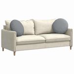 Casa si Gradina - Textile si covoare - Perne si pilote - Perne decorative - Perne de Sezut 2 pcs Gri deschis Ø50 x 19 cm tesatura - Infinity.ro
