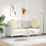 Casa si Gradina - Textile si covoare - Perne si pilote - Perne decorative - Perne de Sezut 2 pcs Crem Ø80 x 29 cm tesatura - Infinity.ro