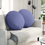 Casa si Gradina - Textile si covoare - Perne si pilote - Perne decorative - Perne de Sezut 2 pcs Albastru Jeans Ø80 x 29 cm tesatura - Infinity.ro