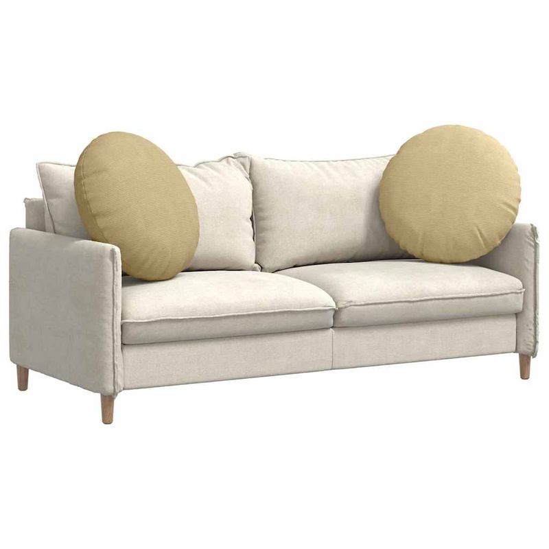 Casa si Gradina - Textile si covoare - Perne si pilote - Perne decorative - Perne de Sezut 2 pcs Gri Verde Ø 80 cm Tesatura din corduroy - Infinity.ro