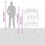 Casa si Gradina - Constructii - Usi interior, exterior si garaj - Usi garaj - Poarta din Gard cu Varf de Lanca Gri 103 x 125 cm Otel - Infinity.ro