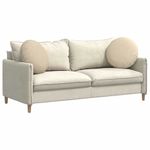 Casa si Gradina - Textile si covoare - Perne si pilote - Perne decorative - Perne de Sezut 2 pcs Crem Ø50 x 19 cm tesatura - Infinity.ro