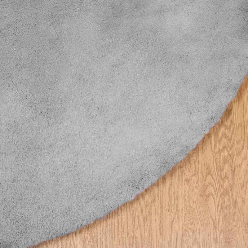 Casa si Gradina - Textile si covoare - Covoare - Covoare casa - Covor din Blana Faux de Iepure Gri Ø 160 cm Poliester - Infinity.ro