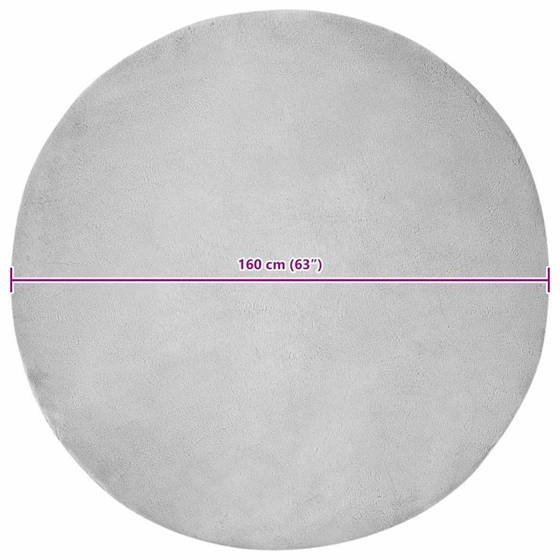 Casa si Gradina - Textile si covoare - Covoare - Covoare casa - Covor din Blana Faux de Iepure Gri Ø 160 cm Poliester - Infinity.ro