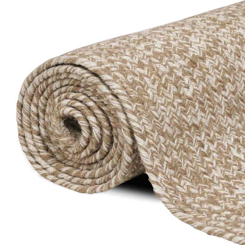 Casa si Gradina - Textile si covoare - Covoare - Covoare casa - Covor Natural si alb 60 x 110 cm Iuta - Infinity.ro