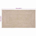Casa si Gradina - Textile si covoare - Covoare - Covoare casa - Covor Natural si alb 60 x 110 cm Iuta - Infinity.ro