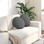 Casa si Gradina - Textile si covoare - Perne si pilote - Perne decorative - Perne de Sezut 2 pcs Gri inchis Ø40 x 13 cm tesatura - Infinity.ro