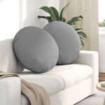 Casa si Gradina - Textile si covoare - Perne si pilote - Perne decorative - Perne de Sezut 2 pcs Gri nori Ø80 x 29 cm tesatura - Infinity.ro
