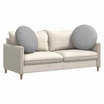 Casa si Gradina - Textile si covoare - Perne si pilote - Perne decorative - Perne de Sezut 2 pcs Gri nori Ø80 x 29 cm tesatura - Infinity.ro